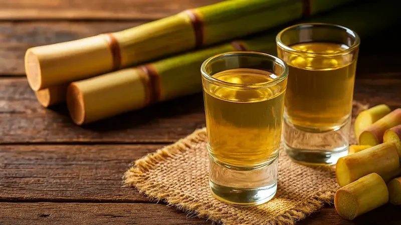 sugar cane and premium cachaça